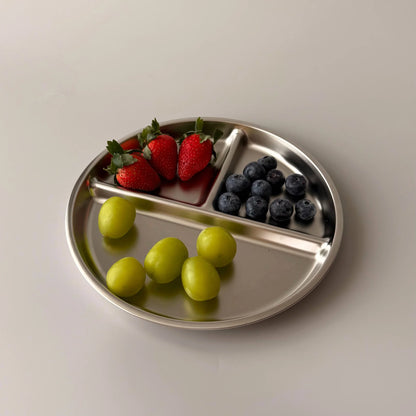 Stainless Steel Kids 3-Section Plate