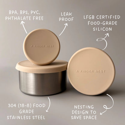 Stainless Steel Food Storage Containers (Trio)